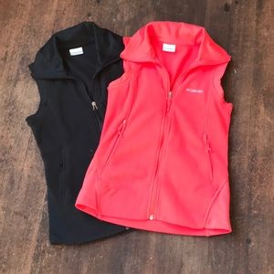 Bundle of two Columbia fleece vests
